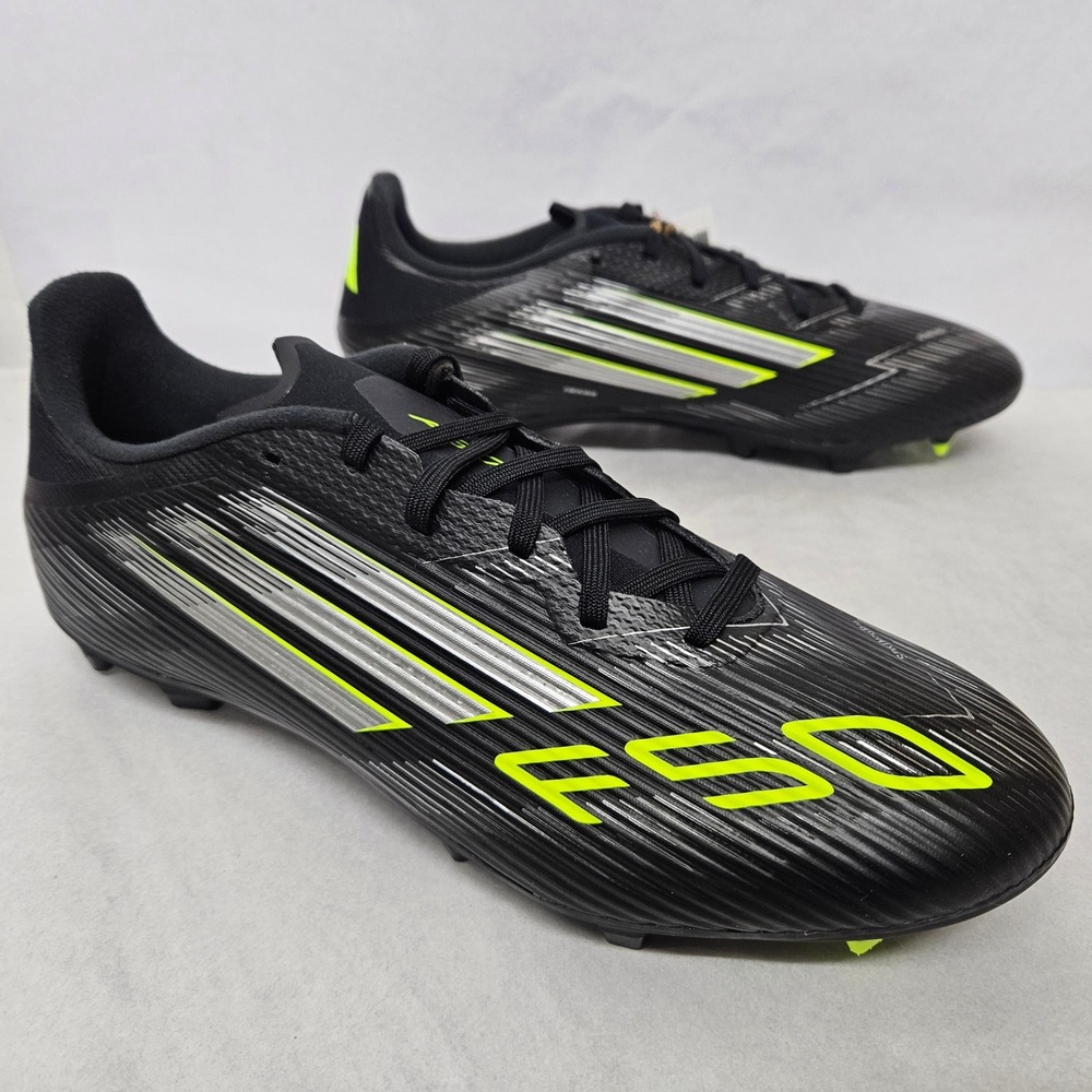 Adidas F50 League FG MG Soccer Cleats JI0007 Black Lucid Lemon Mens Size 9